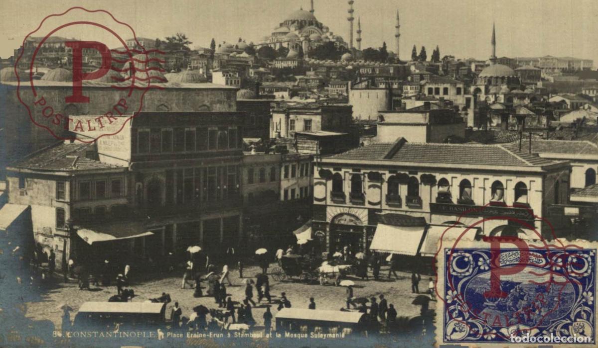 Postcards: RPPC. FOTOGRAFICA. TURQUIA. TURQUIE. CONSTANTINOPLE. CONSTANTINOPLE - Place Eraine Erun &agrave; Stamboul e