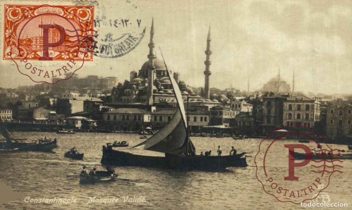 Postcards: RPPC. FOTOGRAFICA. TURQUIA. TURQUIE. CONSTANTINOPLE. Mosqu&eacute;e Valid&eacute;