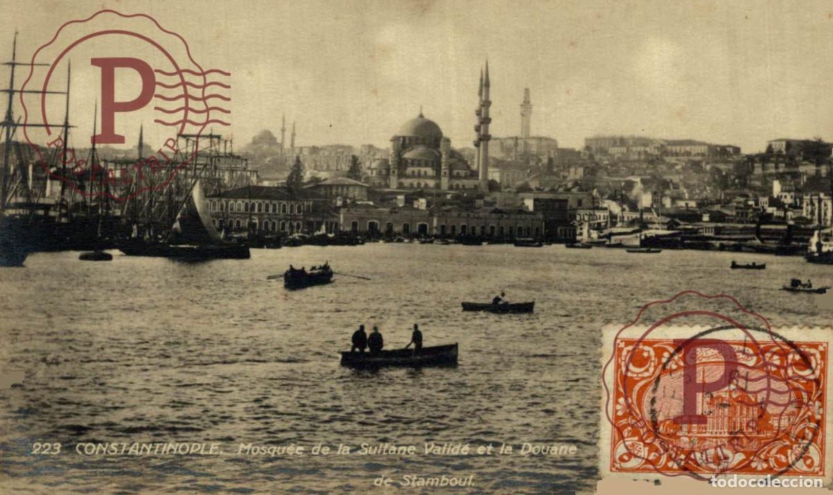 Postcards: RPPC. FOTOGRAFICA. TURQUIA. TURQUIE. CONSTANTINOPLE. Mosqu&eacute;e de la Sultane Valid&eacute; et la Douane de S