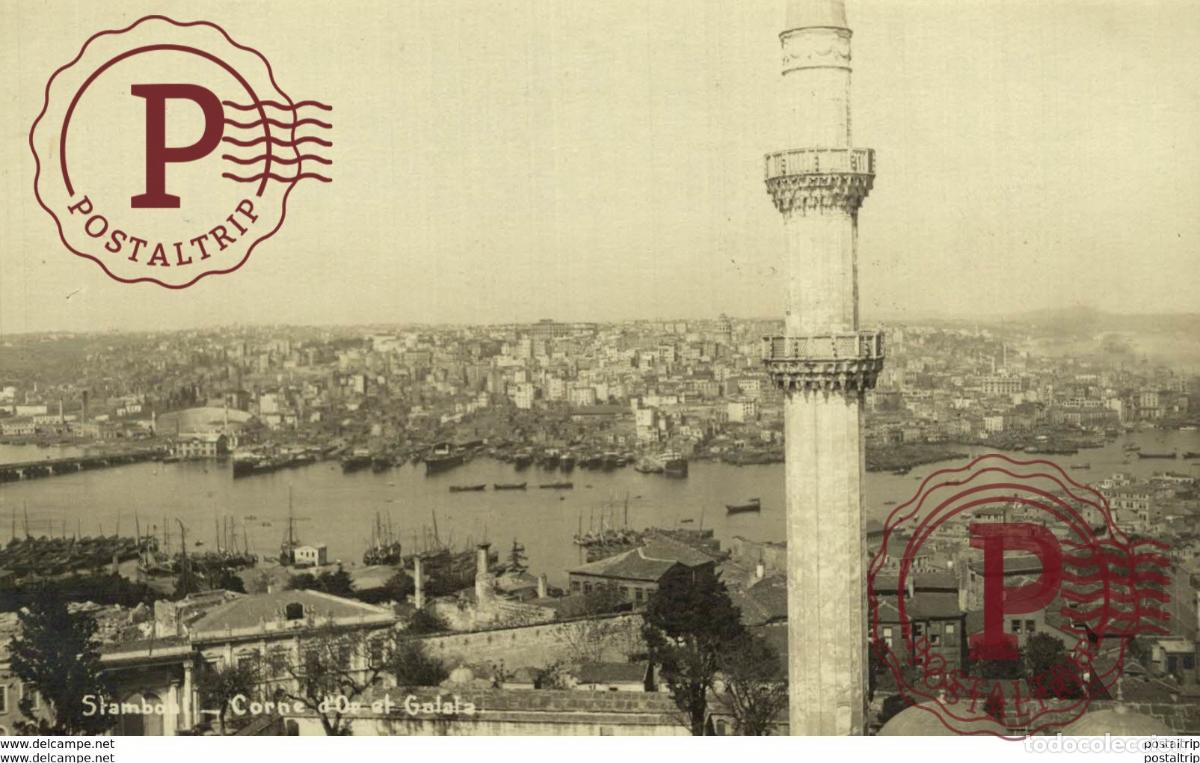 Postales: RPPC TURQUIE ISTAMBUL STAMBOUL - CArte PHoto de la Corne dOr et Galata TURKEY TURQUIE TURQUI