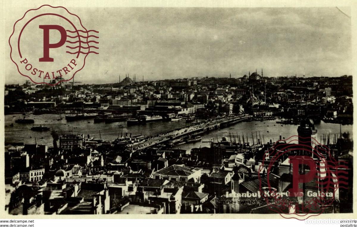 Postcards: RPPC RARE ISTANBUL KOPRU VE GALATA TURKEY TURQUIE TURQUIA