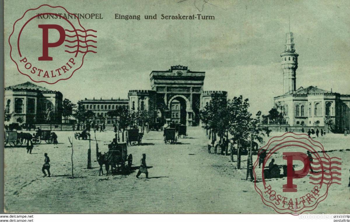 Postales: Constantinople Istanbul KONSTANTINOPEL EINGANG UND SERAKERAT TURM Turquie TURQUIA