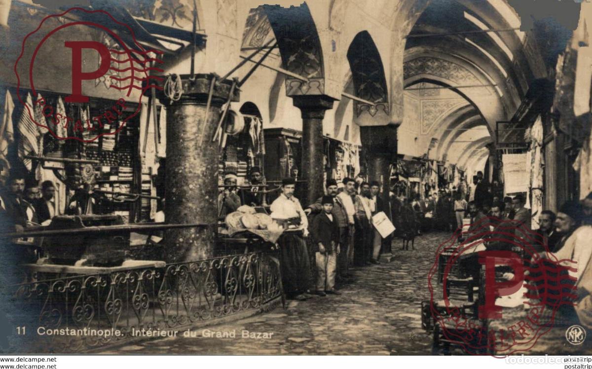 Postales: TURQUIA TURQUIE. CONSTANTINOPLE. INTERIEUR DU GRAN BAZAR. - REAL PHOTO