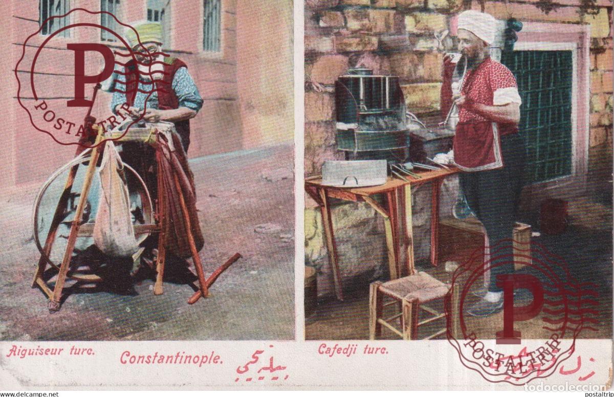 Postales: TURQUIA. TURQUIE. CONSTANTINOPLE. AIGUTSEUR TURC. CAFEDJI TURC.
