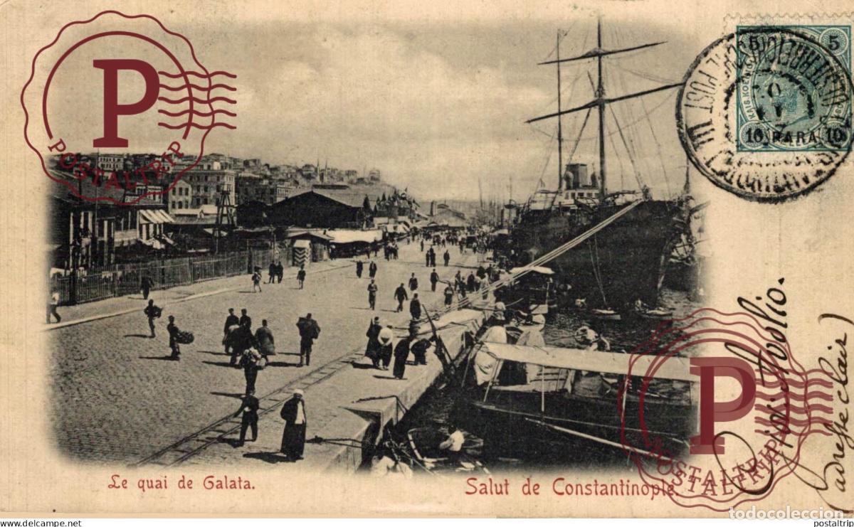 Postales: TURQUIA. TURQUIE. CONSTANTINOPLE. Quai de Galata