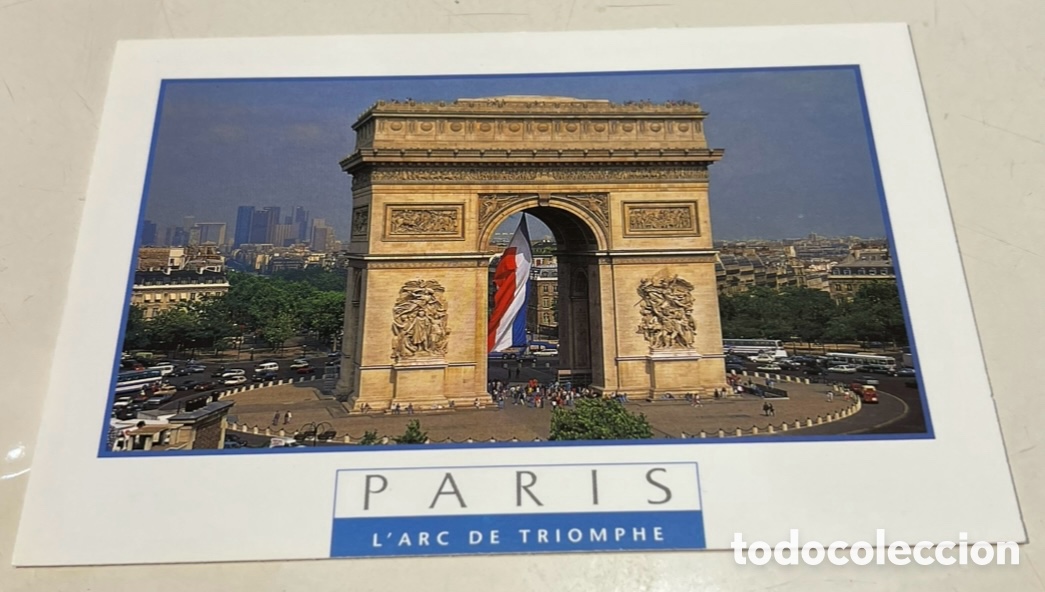 Postales: Postal. L&rsquo;Arc de Triomphe. Par&iacute;s. A&ntilde;os 90.