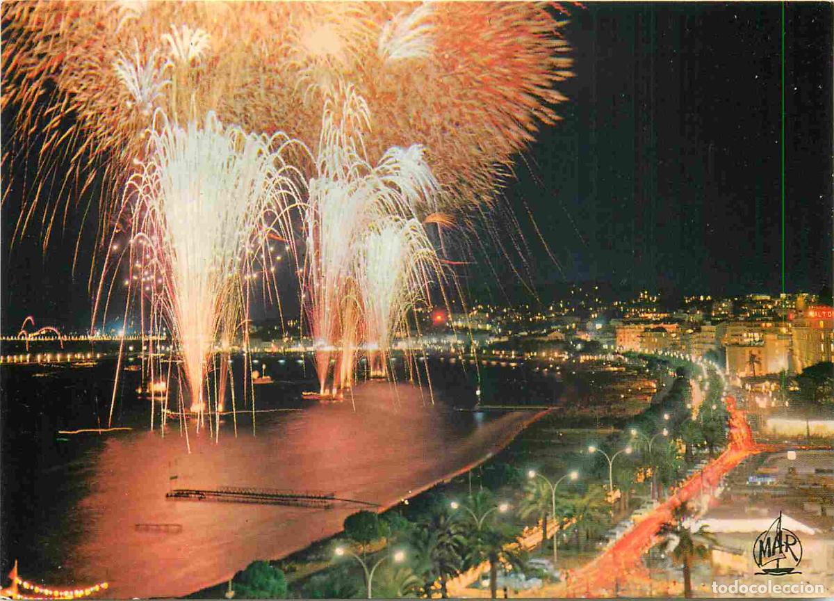 Postkarten: Francia - Carte Postale - 06 - Cannes - la croisette - festival de feux d'artifice - CPM - Voir Scan