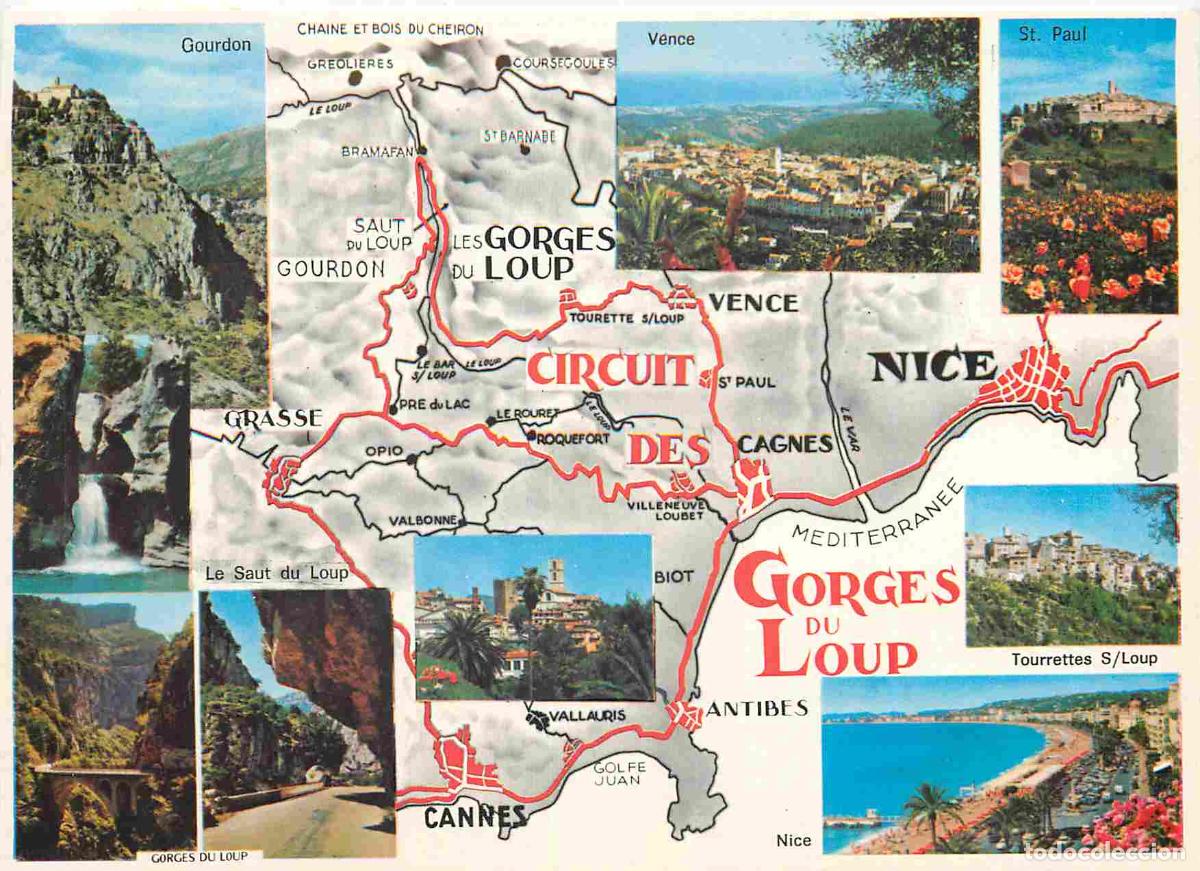 Postkarten: Francia - Carte Postale - 06 - Nice - Circuit des gorges du loup Multivues - l'arri&egrave;re pays pittores