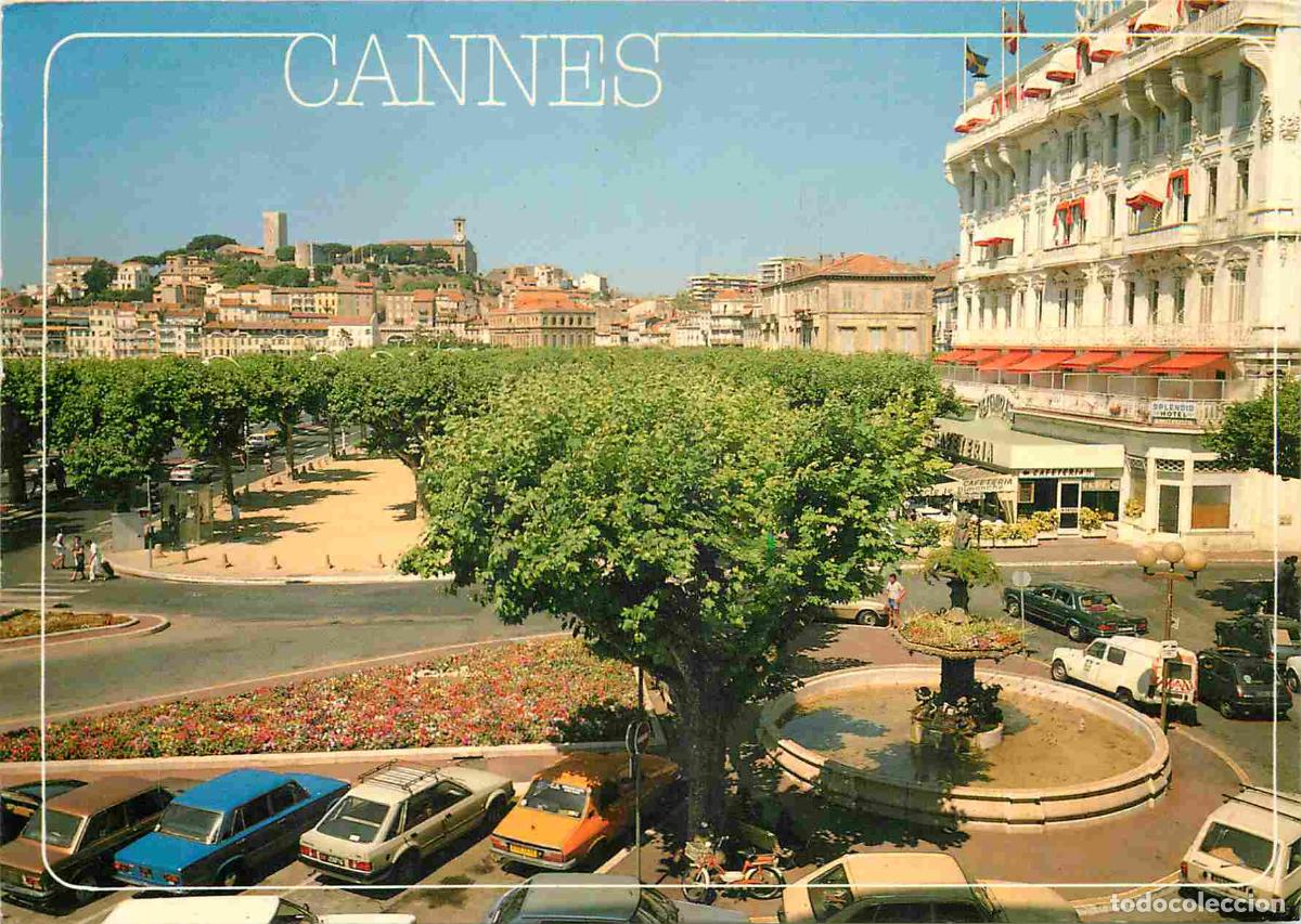 Postcards: Francia - Carte Postale - 06 - Cannes - L'H&ocirc;tel Splendid les All&eacute;es au fond le Suquet - Automobiles