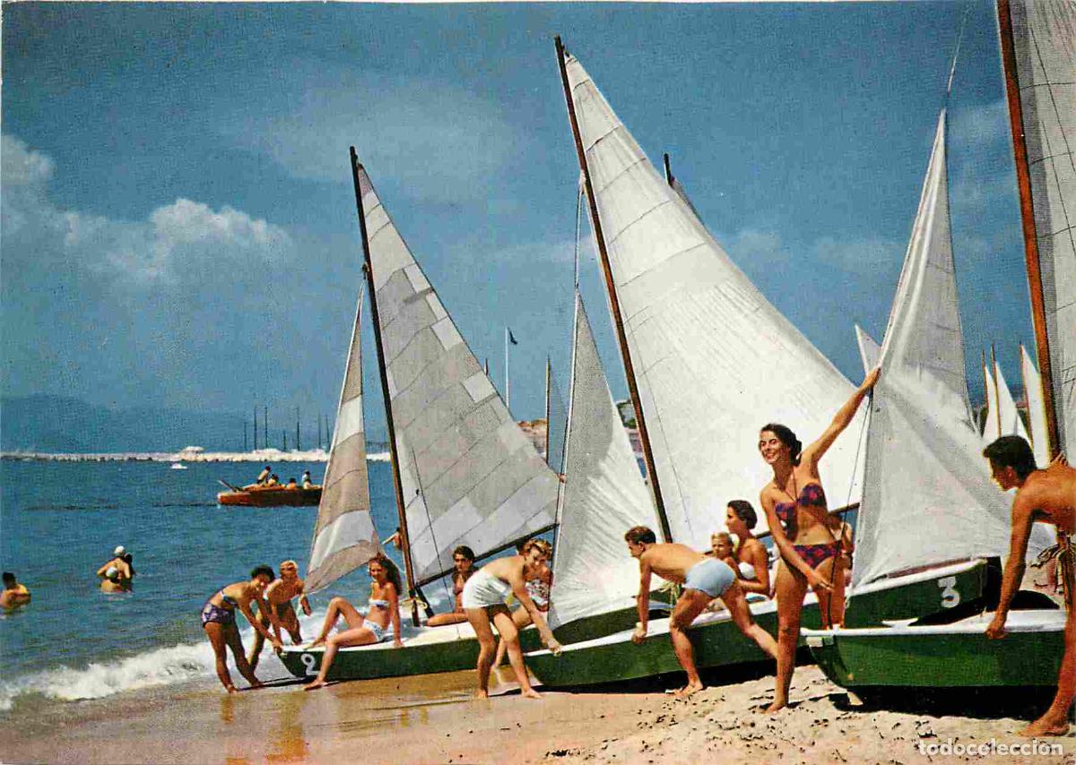 Postcards: Francia - Carte Postale - 06 - Cannes - Voiliers &agrave; cannes - Femme en maillot de bain - Voile - CPM -