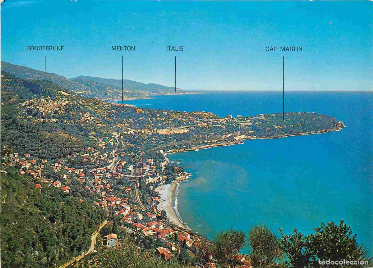 Postkarten: Francia - Carte Postale - 06 - Roquebrune - Cap martin - vue g&eacute;n&eacute;rale a&eacute;rienne - CPM - Voir Scans Re