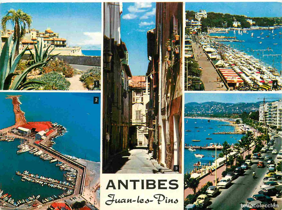 Cartes Postales: Francia - Carte Postale - 06 - Antibes - Juan-les-pins - Multivues - les remparts le port et la digu