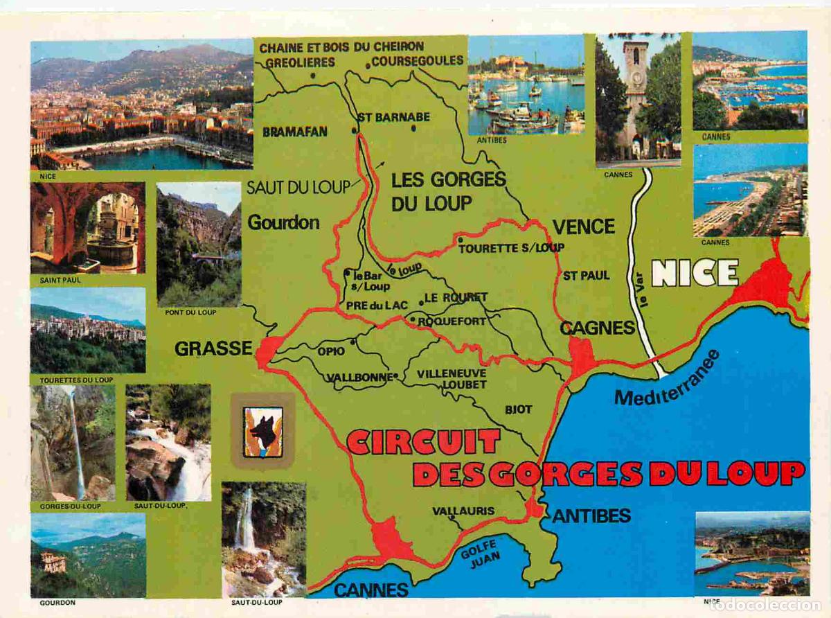 Cartes Postales: Francia - Carte Postale - 06 - Gorges du loup - Multivues - Carte G&eacute;ographique - CPM - Voir Scans Re