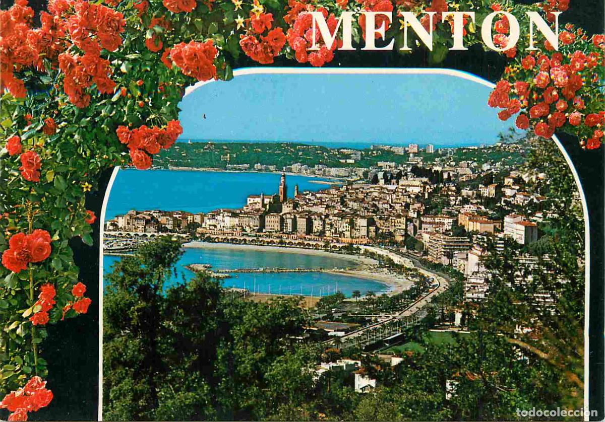 Cartes Postales: Francia - Carte Postale - 06 - Menton - Vue g&eacute;n&eacute;rale - Fleurs - CPM - Voir Scans Recto-Verso