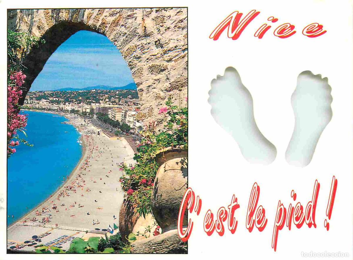 Cartoline: Francia - Carte Postale - 06 - Nice - C'est le pied - d&eacute;coupe originale - La Plage - CPM - Voir Scan