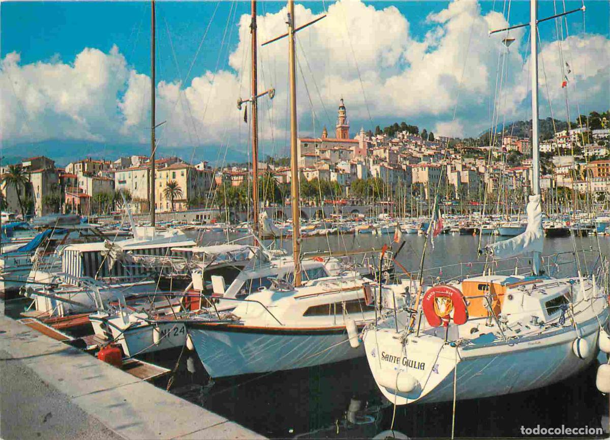 Postkarten: Francia - Carte Postale - 06 - Menton - Le port et au fond l'&eacute;glise saint-michel - Bateaux - CPM - V
