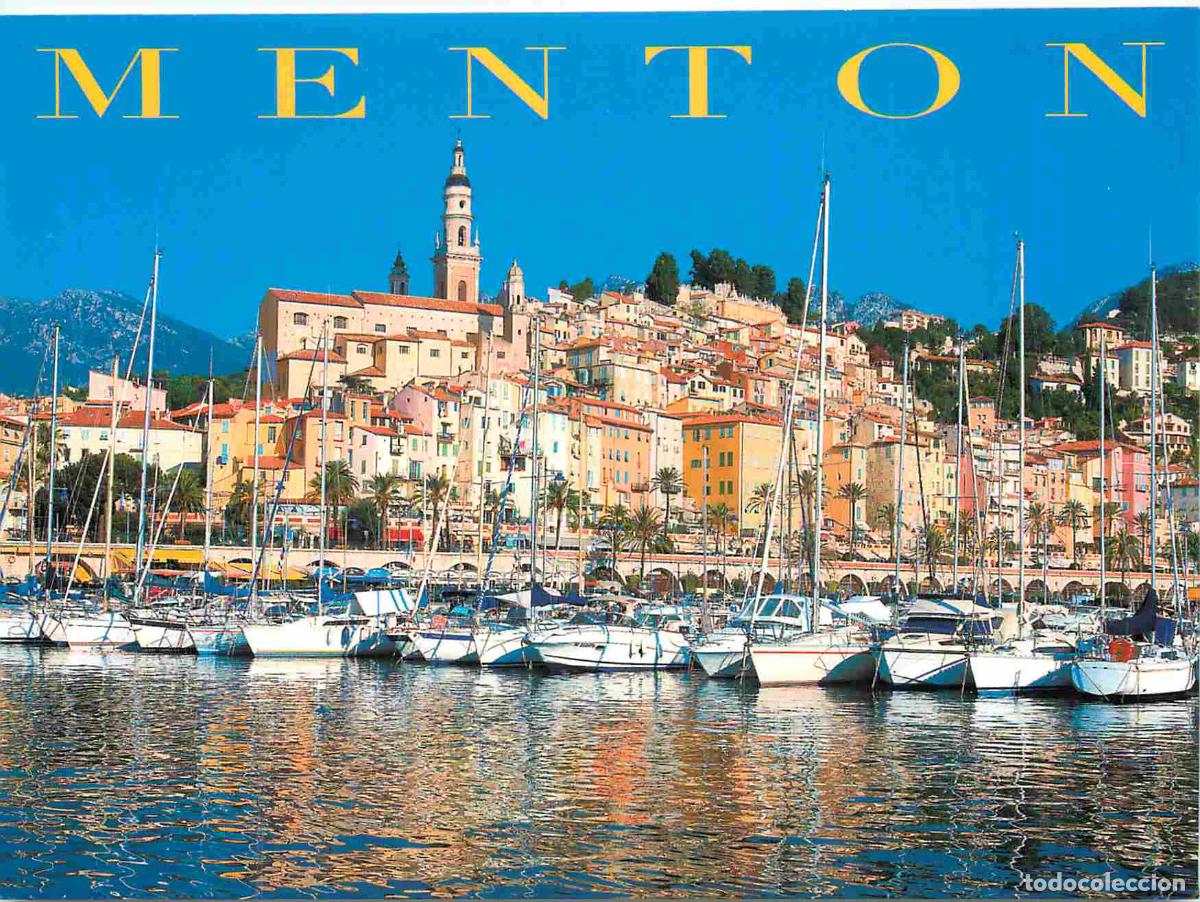 Postales: Francia - Carte Postale - 06 - Menton - Le port de plaisance et la vieille ville - Bateaux - CPM - V