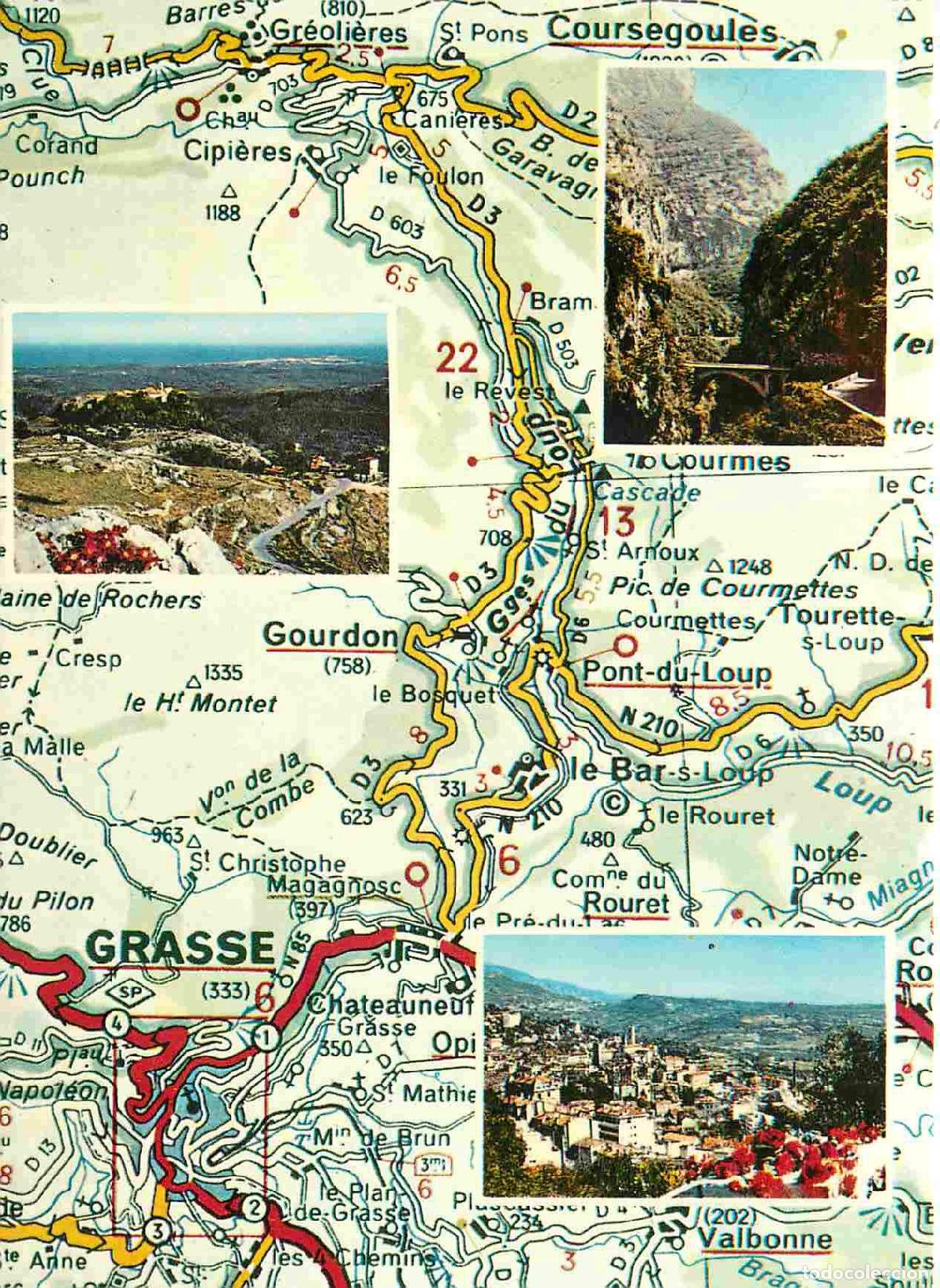 Postales: Francia - Carte Postale - 06 - Cote d'Azur - Grasse et les gorges du loup - Multivues - Carte G&eacute;ogra
