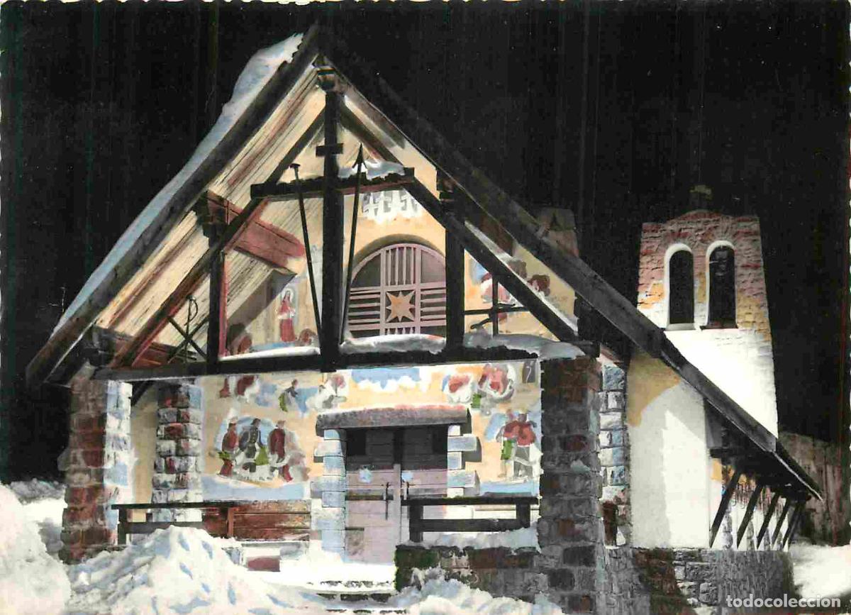 Postcards: Francia - Carte Postale - 06 - Valberg - Sanctuaire de notre-dame des neiges vue de nuit le porche -