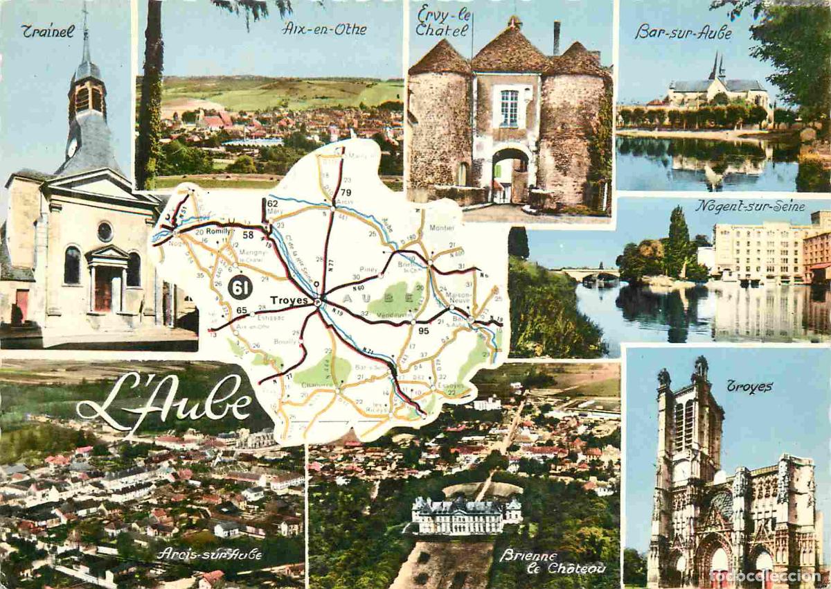 Postales: Francia - Carte Postale - 10 - Aube - Multivues - Carte G&eacute;ographique - CPM - Voir Scans Recto-Verso