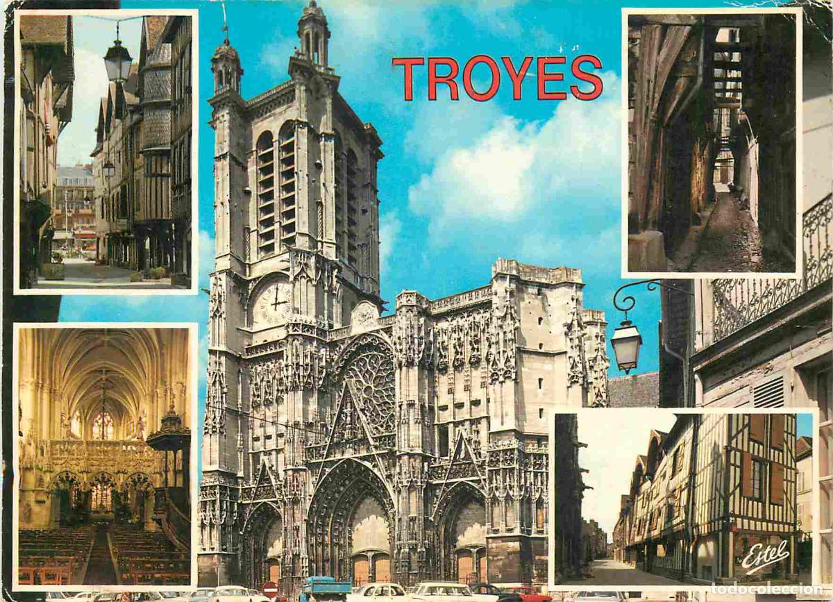 Cartes Postales: Francia - Carte Postale - 10 - Troyes - Multivues - La cath&eacute;drale saint-pierre et saint-paul la rue