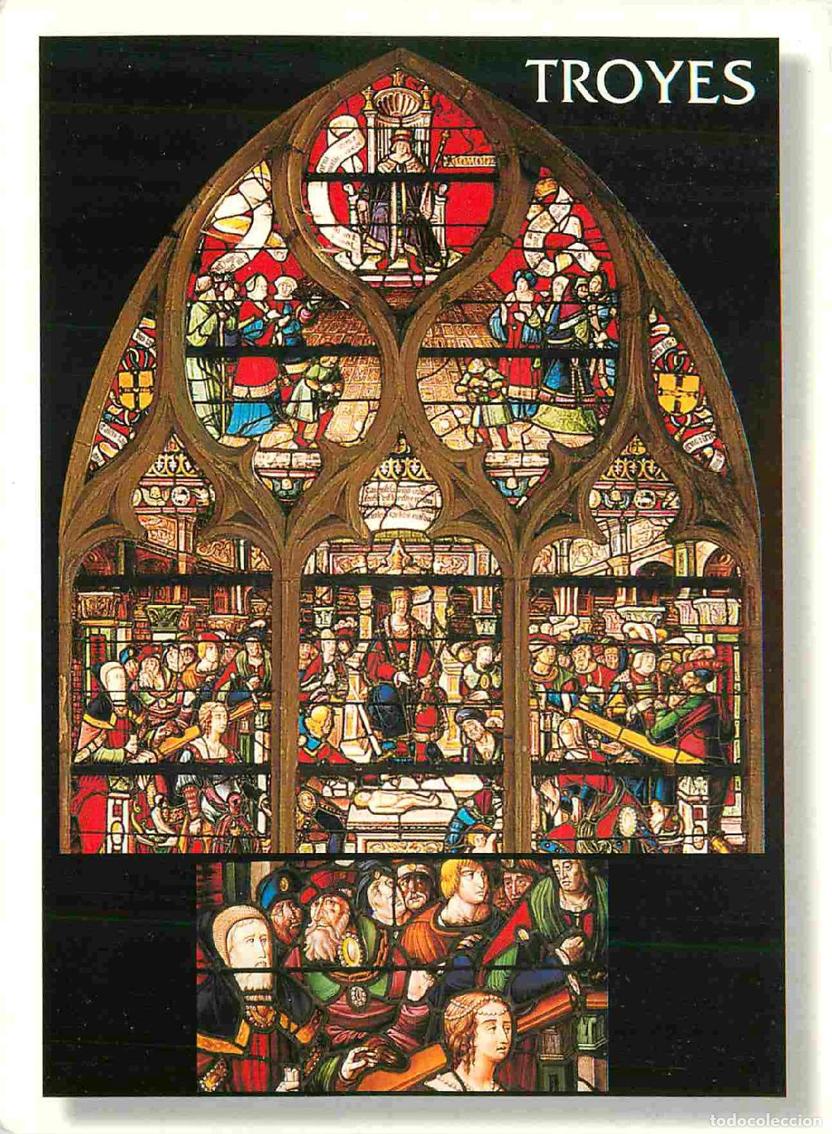 Cartes Postales: Francia - Carte Postale - 10 - Troyes - Le vitrail Le jugement de Salomon - Art Vitraux Religieux -