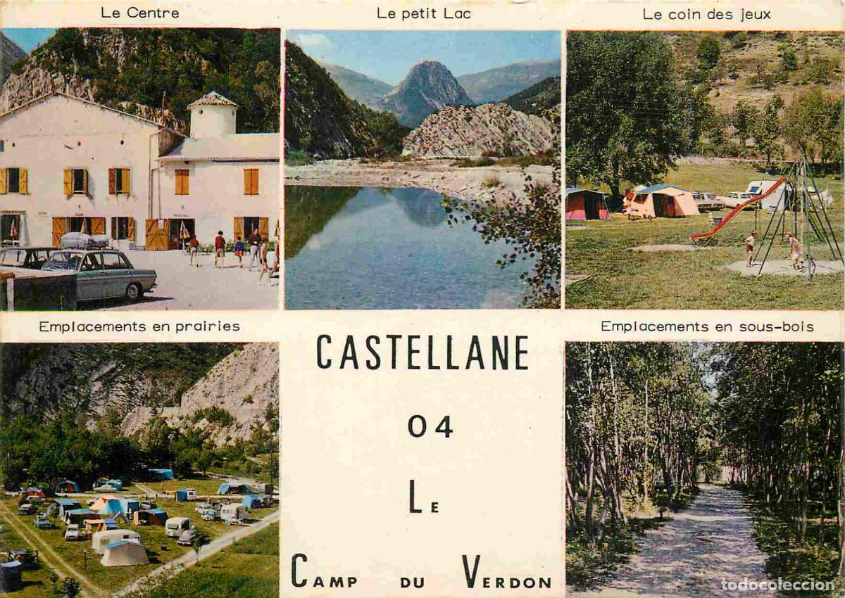 Postales: Francia - Carte Postale - 04 - Castellane - Multivues - Le camp du Verdon le centre le petit lac le