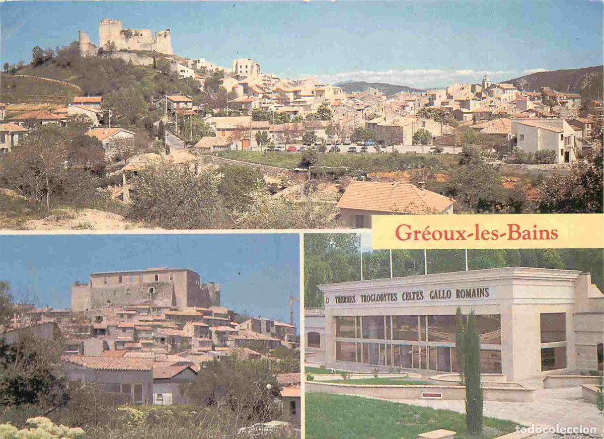 Postales: Francia - Carte Postale - 04 - Gr&eacute;oux-les-bains - Multivues - Vue sur le village et les thermes ther