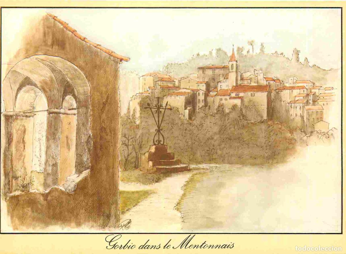 Postales: Francia - Carte Postale - 06 - Gorbio - Gorbio dans le mentonnais - Art Dessin d'apr&egrave;s nature par M