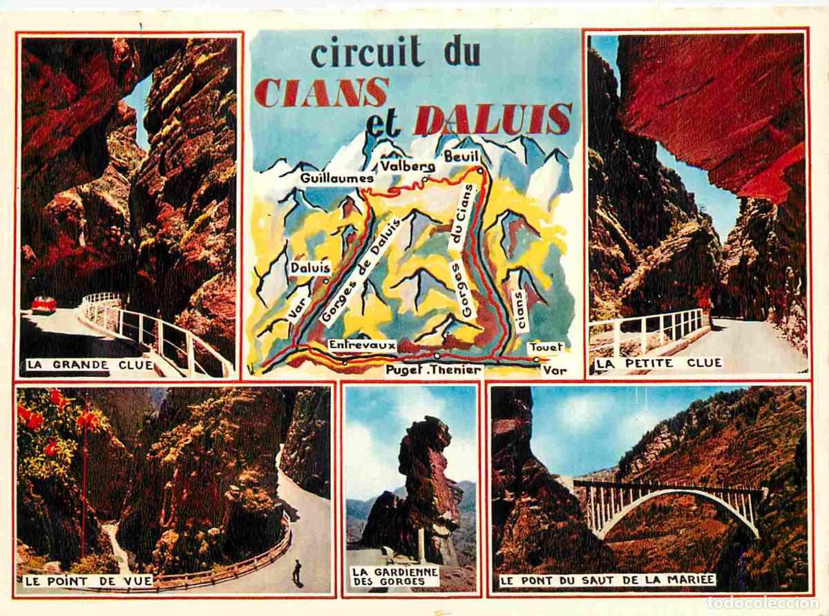 Cartes Postales: Francia - Carte Postale - 06 - Circuit des gorges du cians et de daluis - Multivues - la grande clue