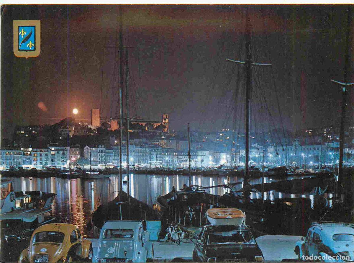 Postkarten: Francia - Carte Postale - 06 - Cannes - Clair de lune sur le quai saint-pierre et le suquet - Automo
