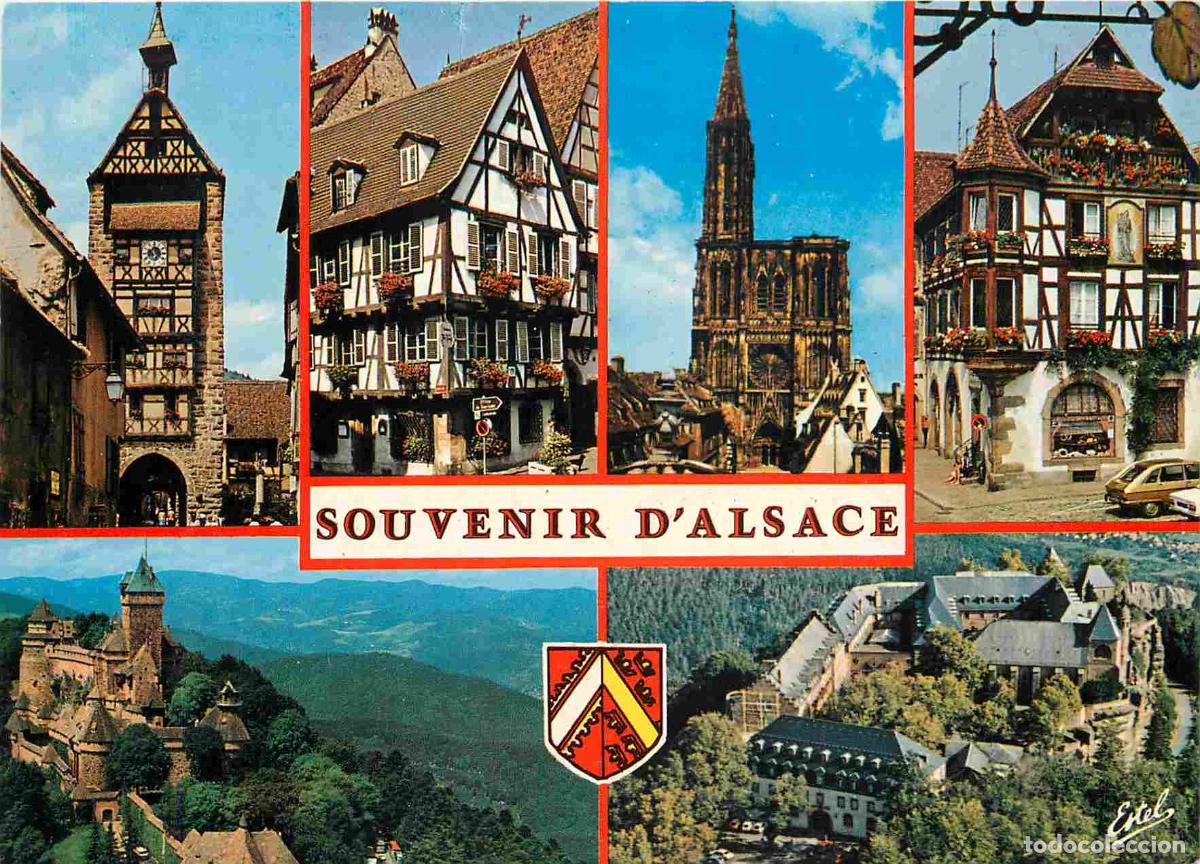 Postkarten: Francia - Carte Postale - 67 - Alsace - Multivues - Souvenir d'alsace le dolder de riquewihr la rue