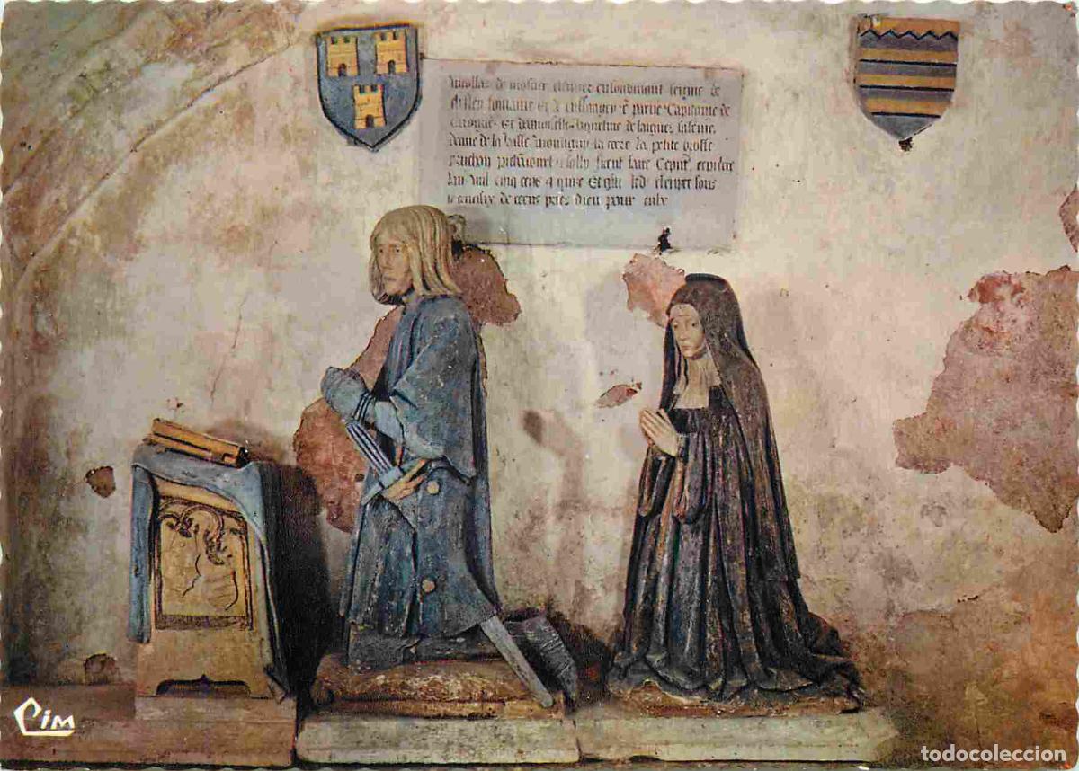 Postkarten: Francia - Carte Postale - 10 - Chaource - Statue pierre polychrome des donateurs de la mise au tombe