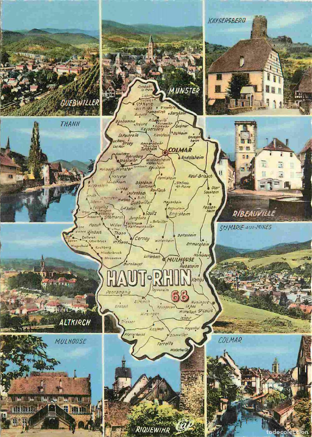 Cartes Postales: Francia - Carte Postale - 68 - Haut-rhin - Multivues - Carte G&eacute;ographique - CPM - Voir Scans Recto-V