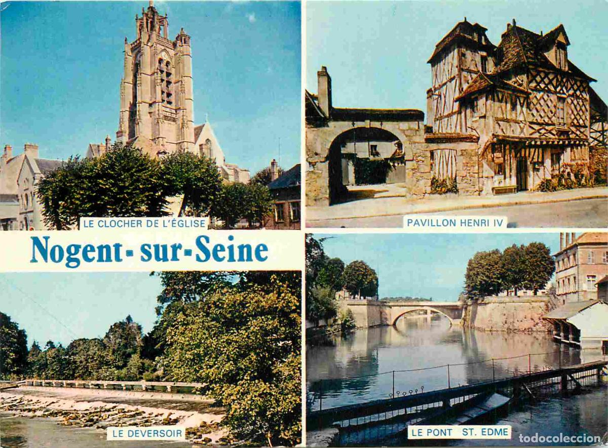 Postcards: Francia - Carte Postale - 10 - Nogent-sur-seine - Multivues - Le clocher de l'&eacute;glise Pavillon Henri