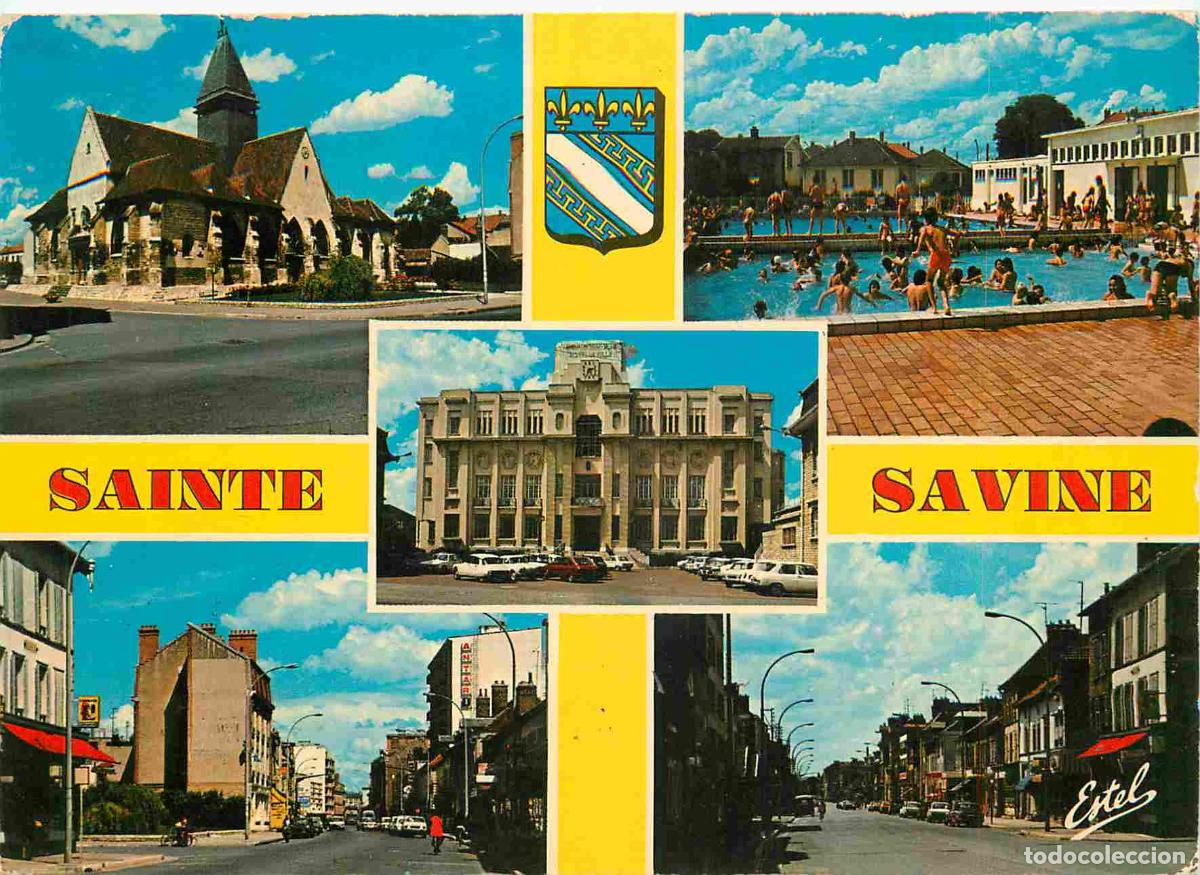 Postcards: Francia - Carte Postale - 10 - Sainte-savine - Multivues - L'&eacute;glise La piscine L'h&ocirc;tel de ville L'av