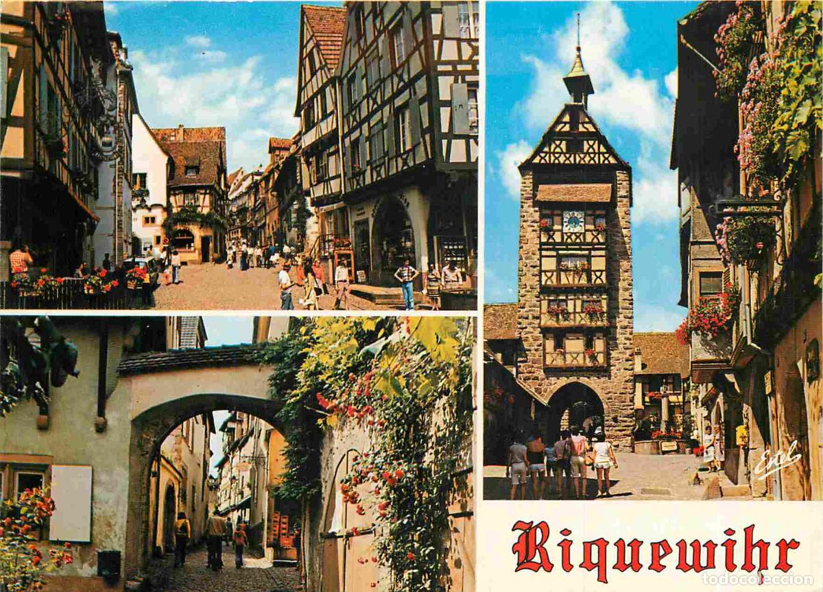 Postcards: Francia - Carte Postale - 68 - Riquewihr - Multivues - La rue du g&eacute;n&eacute;ral de gaulle et ses vieilles m