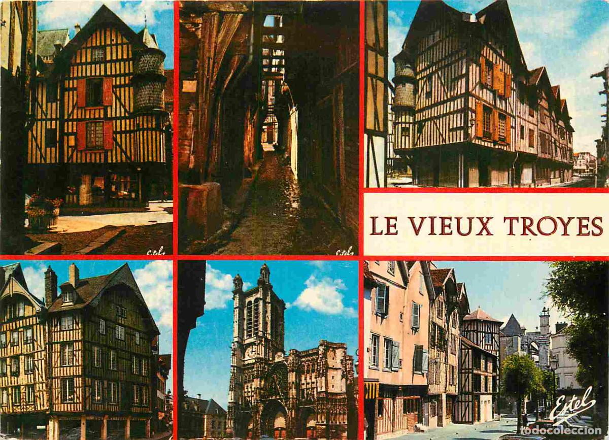 Postcards: Francia - Carte Postale - 10 - Troyes - Le vieux Troyes - Multivues - la rue Champenoise et la toure