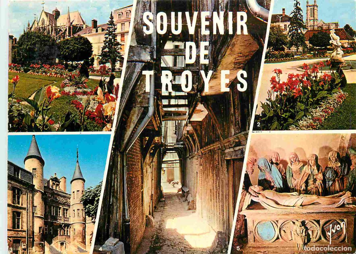 Postcards: Francia - Carte Postale - 10 - Troyes - Multivues - &Eacute;glise Saint-Urbain Jardins de la pr&eacute;fecture et