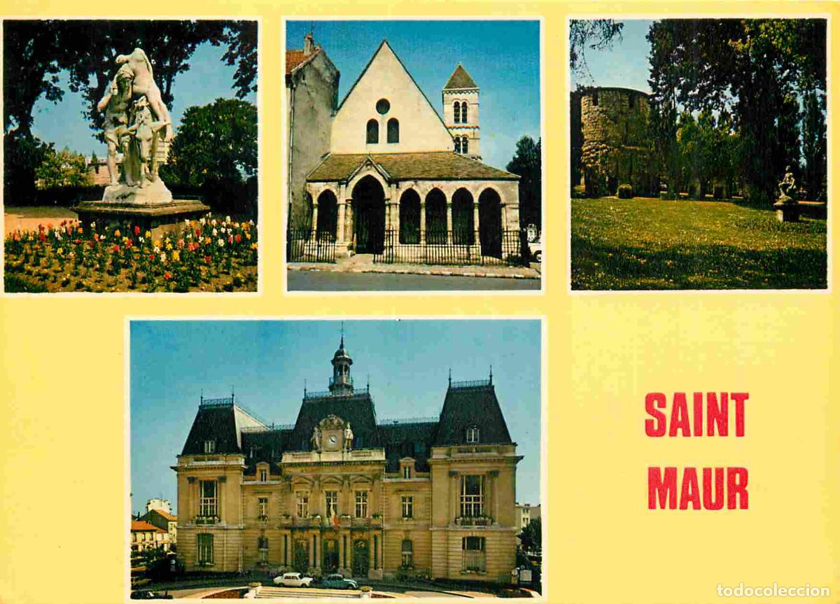 Postkarten: Francia - Carte Postale - 94 - Saint-maur - Multivues - L'h&ocirc;tel de ville l'&eacute;glise saint-nicolas la t