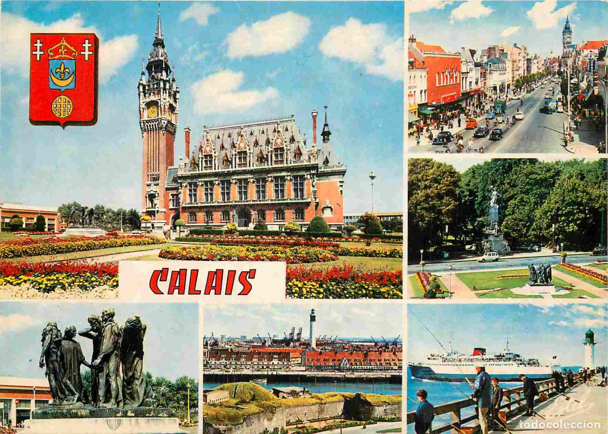 Cartoline: Francia - Carte Postale - 62 - Calais - Multivues - l'h&ocirc;tel de ville le boulevard jacquard les bourg
