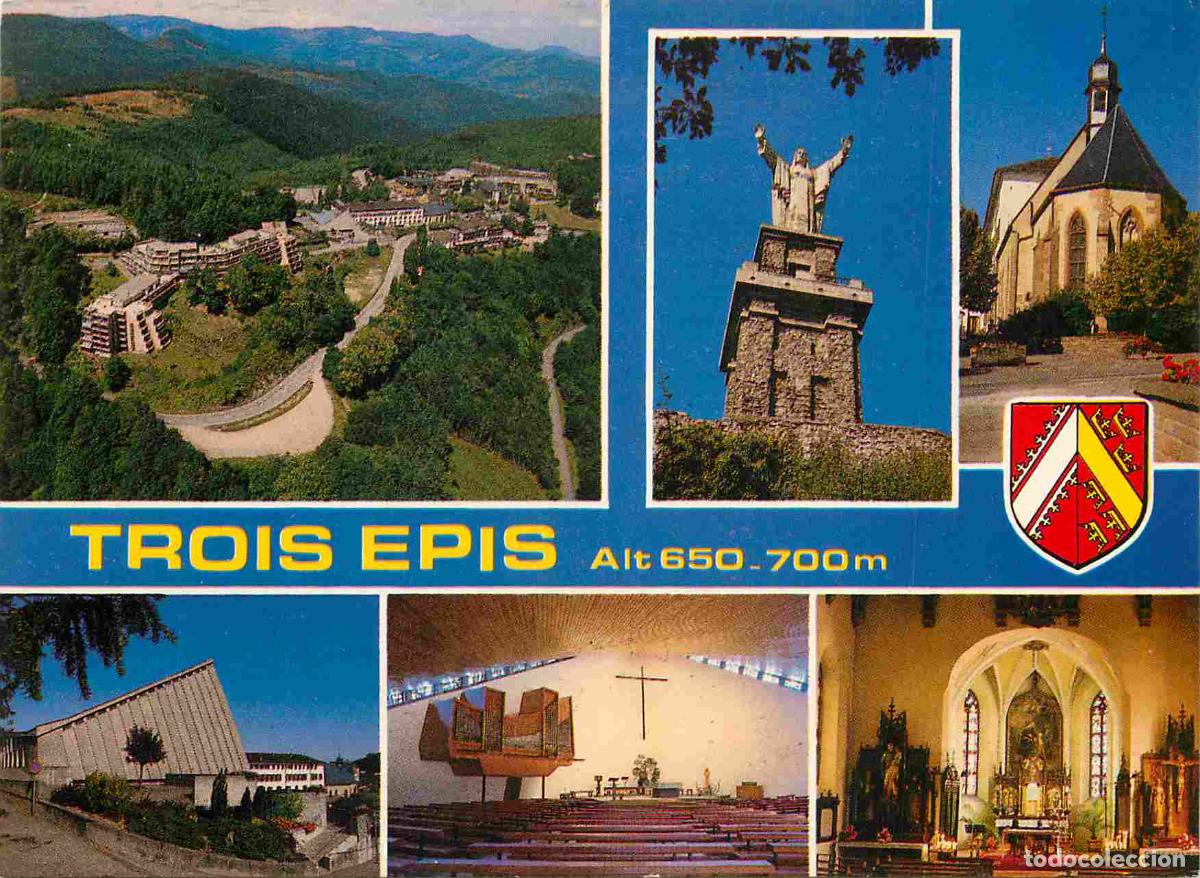 Postkarten: Francia - Carte Postale - 68 - Trois-epis - Multivues - Vue g&eacute;n&eacute;rale le monument du christ l'eglise