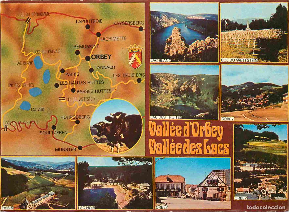 Postkarten: Francia - Carte Postale - 68 - Orbey - Vall&eacute;e d'orbey vall&eacute;e des lacs - Multivues - Carte G&eacute;ographiq