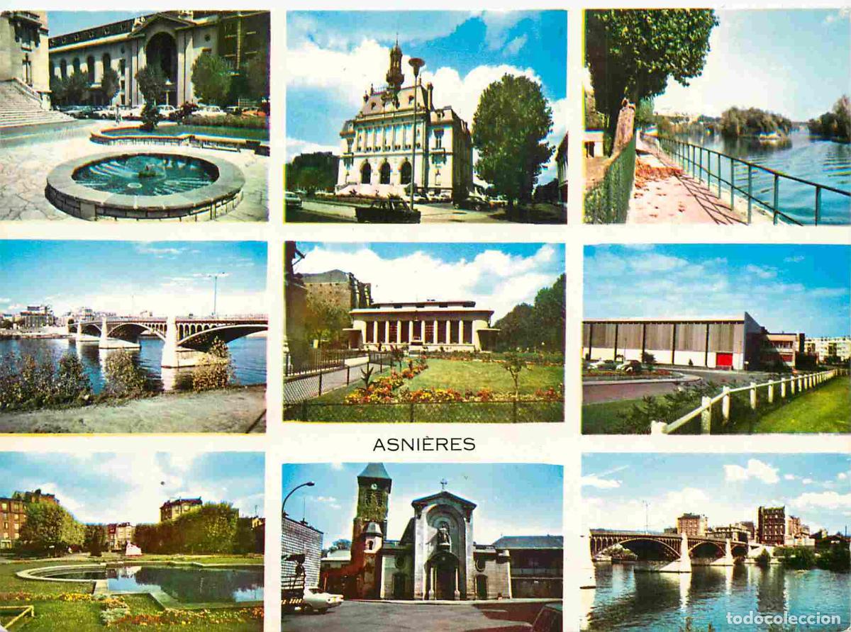 Cartes Postales: Francia - Carte Postale - 92 - Asnieres-sur-seine - Divers aspects de la ville - Multivues - Flamme