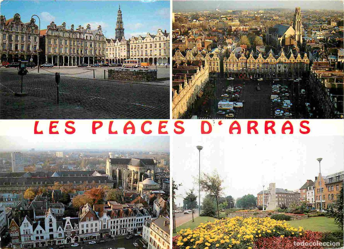 Postcards: Francia - Carte Postale - 62 - Arras - Multivues - Les places d'arras grand place place des h&eacute;ros pa