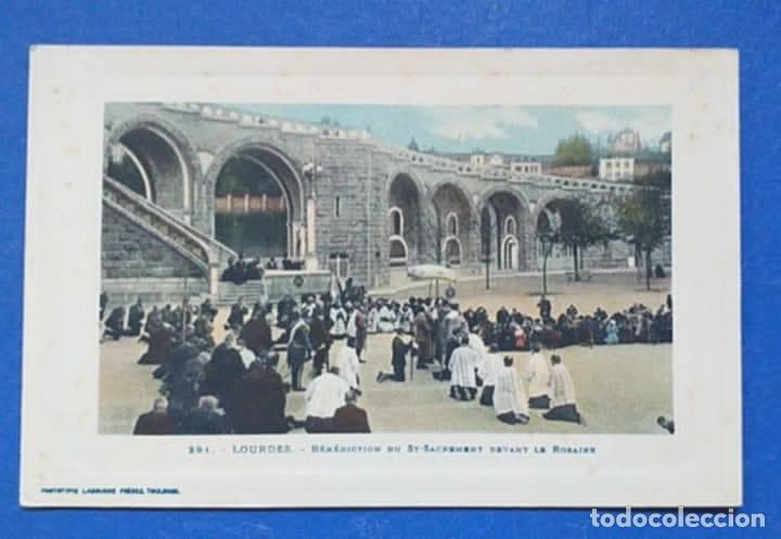 Postales: TARJETA POSTAL Francia Lourdes. n&ordm; 291 Bendici&oacute;n delante del Rosario