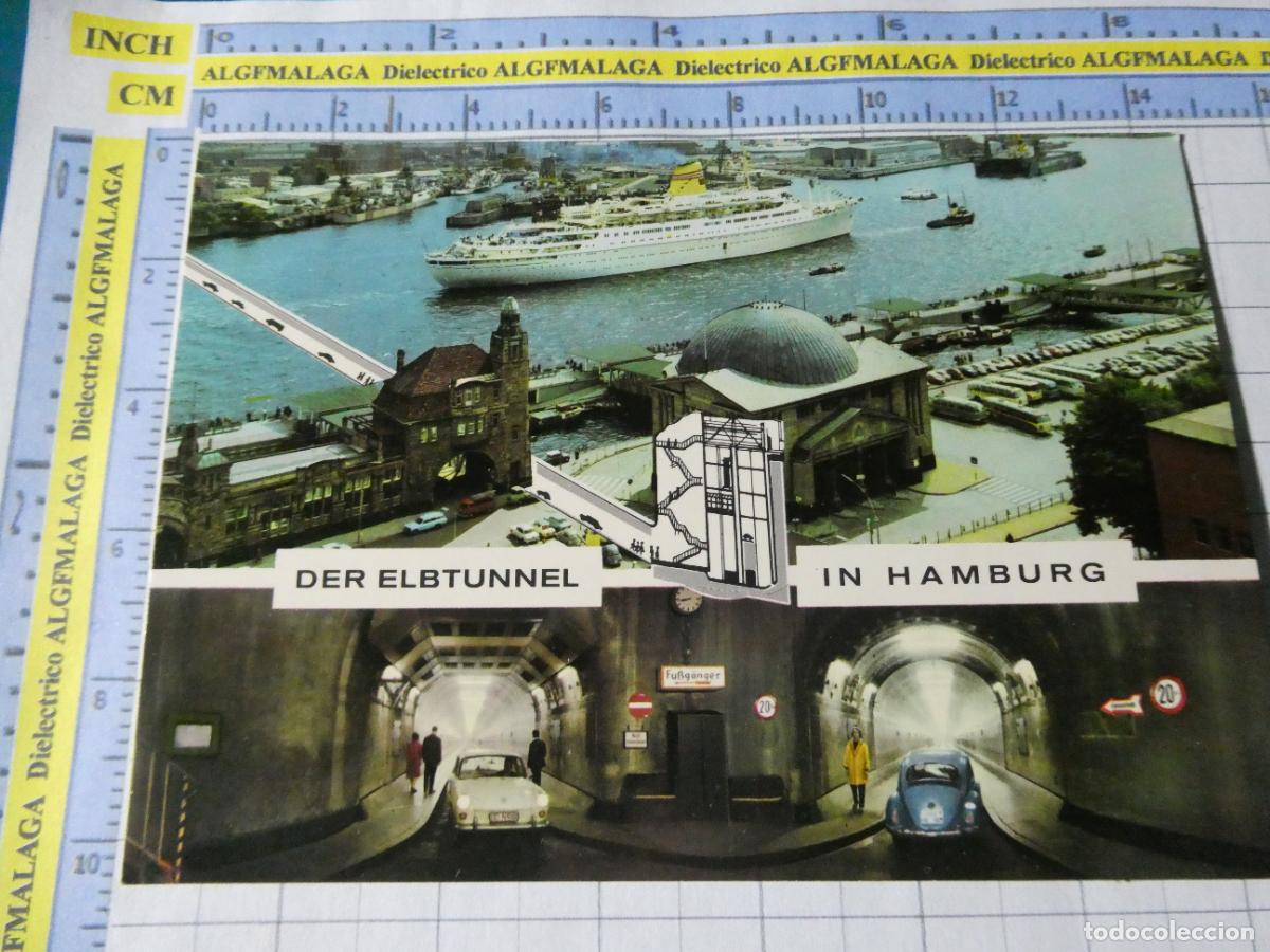 Postales: POSTAL DE ALEMANIA. HAMBURGO TUNEL BAJO R&Iacute;O ELBA. PUERTO BARCO. 4696