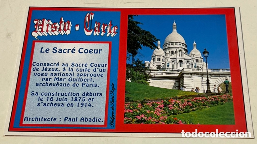 Postales: Postal. Sacre Coeur. Par&iacute;s. Francia. A&ntilde;os 90.