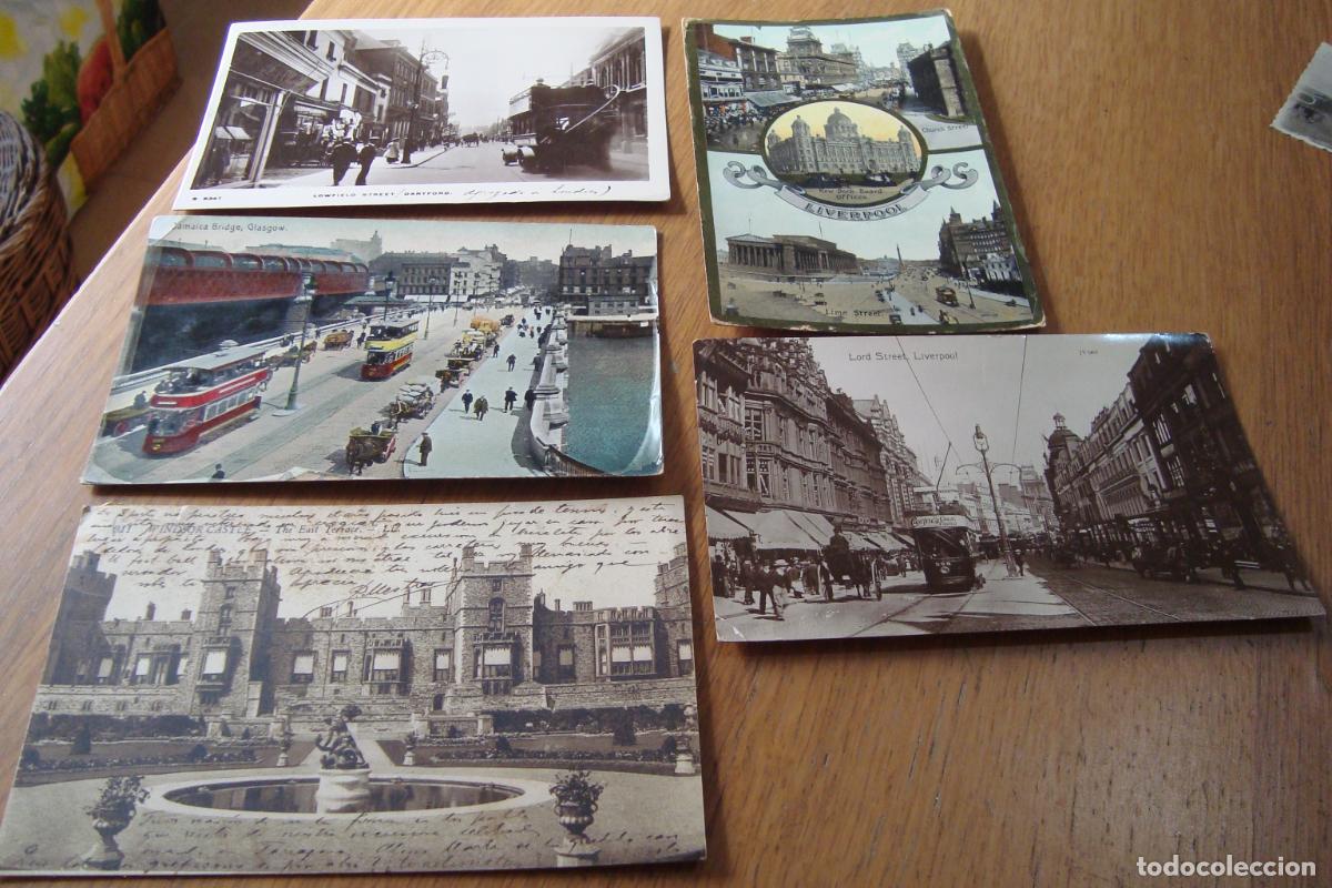Postkarten: 5 ANTIGUAS POSTALES INGLESAS ENVIADAS A JOSE TORRES. RIEGO Y FUERZAS DEL EBRO CAMPAMENTO AITONA 1913
