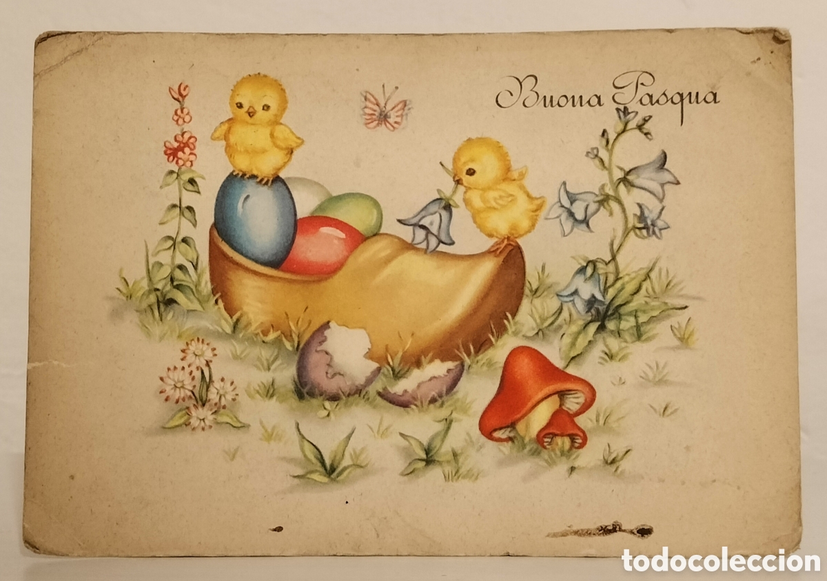 Postales: 3 postales felicitaciones a&ntilde;o nuevo,navidad y pascuas Italianas
